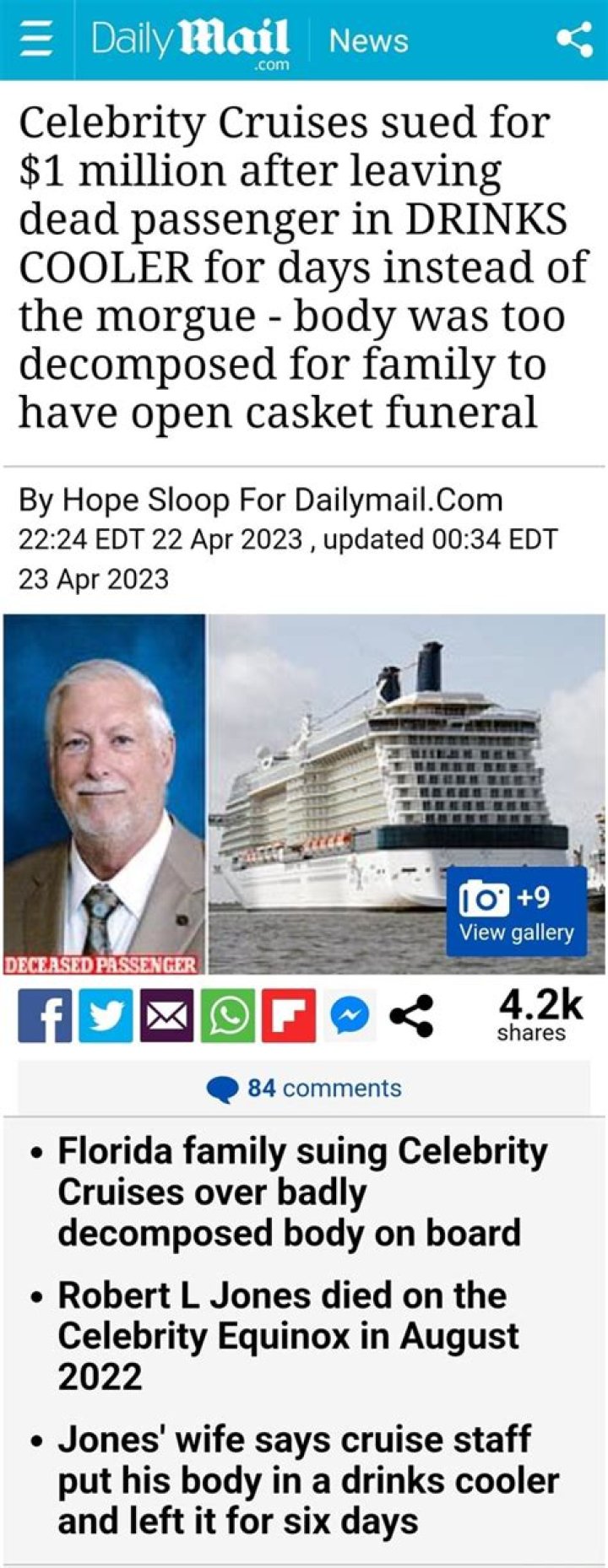 
What happened to Robert Jones? Details of Celebrity Cruises dead body lawsuit explored 