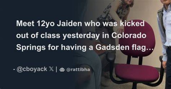 
Who is Jaiden, 12, Colorado boy kicked out of class for having ‘racist’ Gadsden flag patch? 