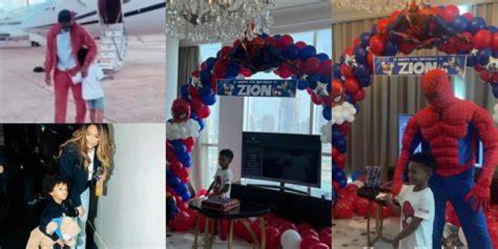 
Wizkid And Babymama, Jada Pollock Throw Lavish Birthday Party For Their Son, Zion 